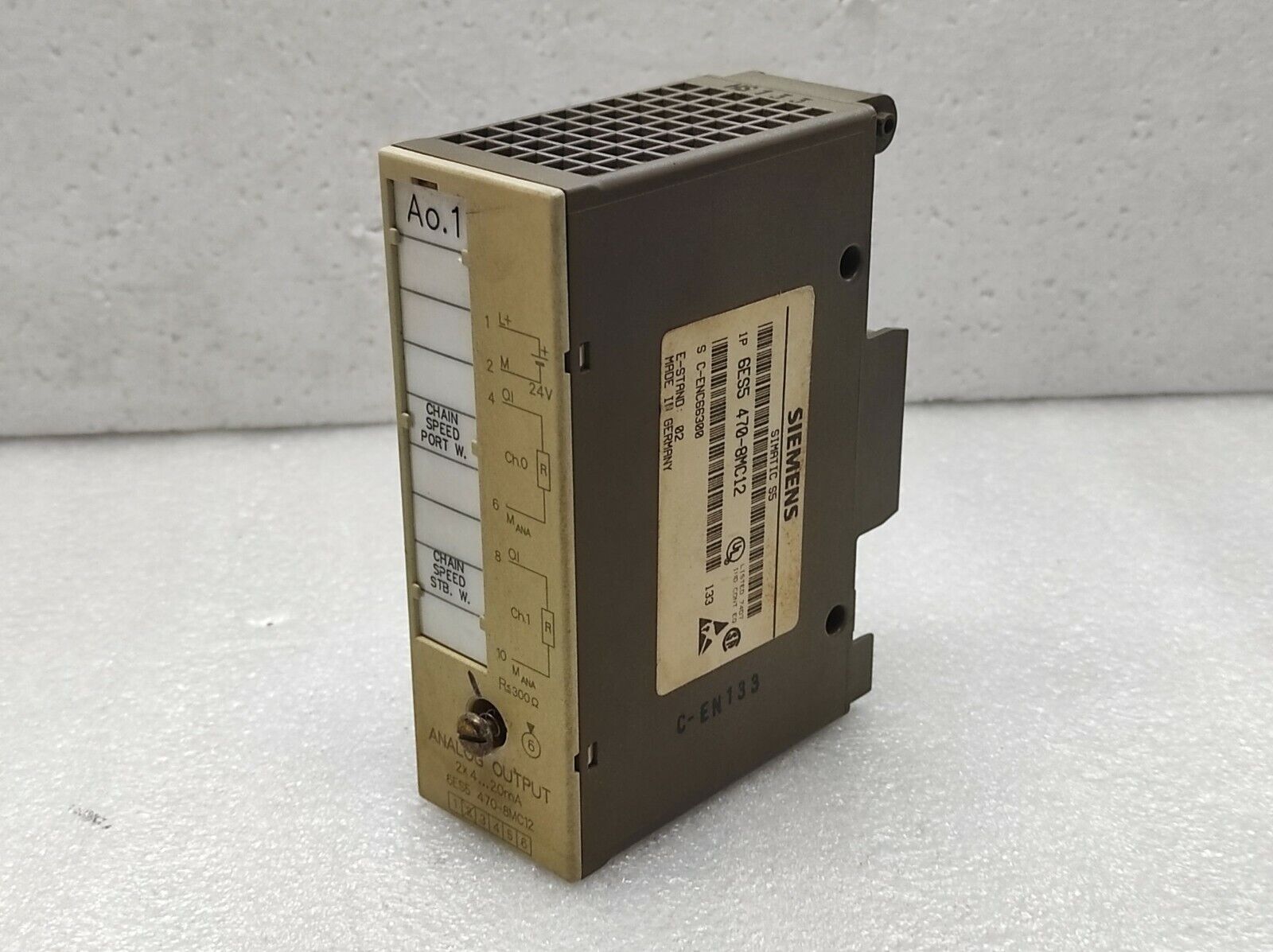 SIEMENS 6ES5 470-8MC12 ANALOG OUTPUT MODULE