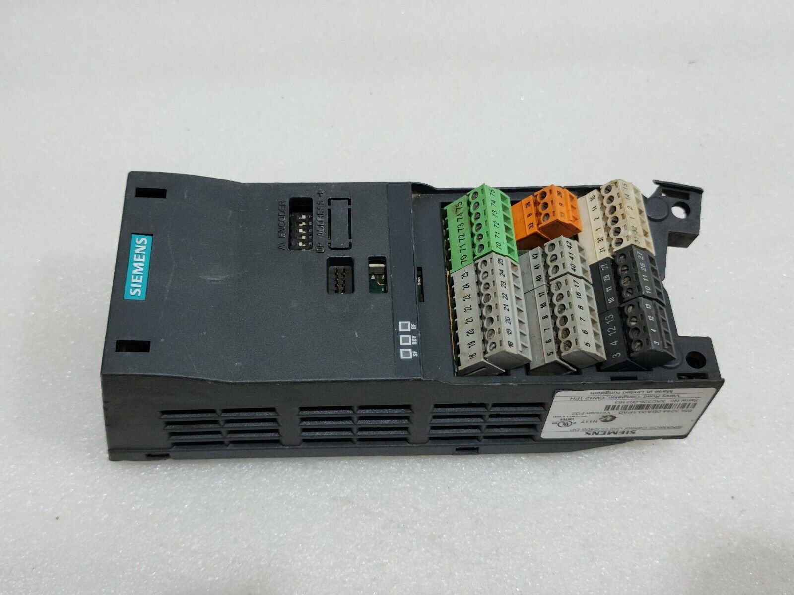 SIEMENS SINAMICS CU240S DP CONTROL UNIT 6SL3244-0BA20-1PA0