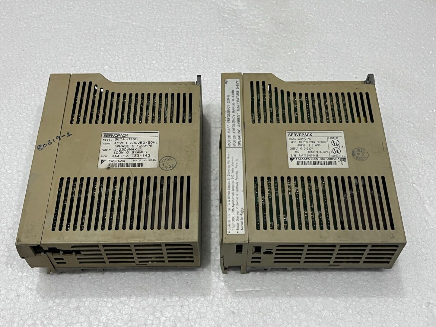 YASKAWA SGDA-01AS AC SERVOPACK SERVO DRIVE FRONT COVER BROKEN