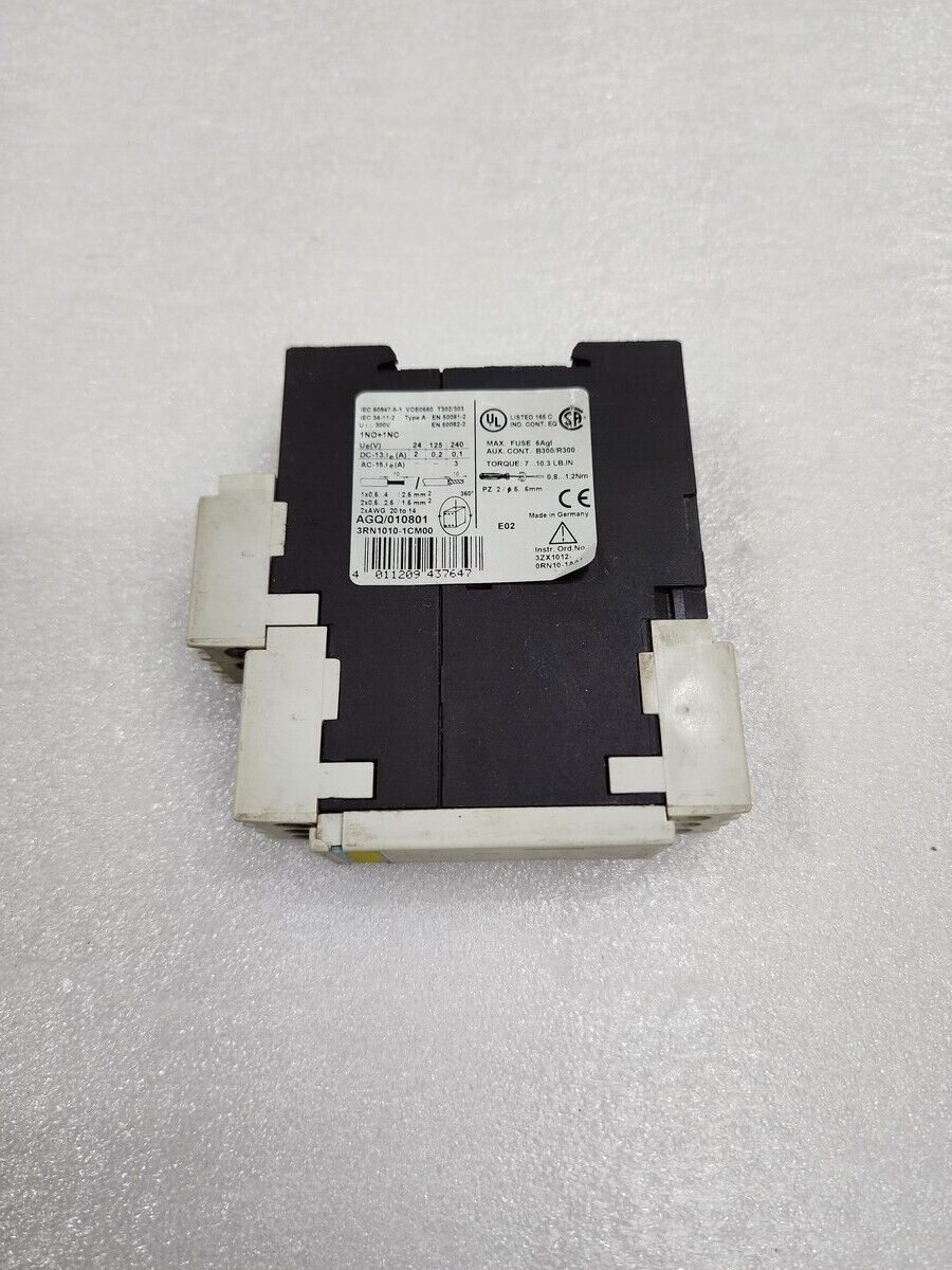 SIEMENS 3RN1010-1CM00 THERMISTOR PROTECTION RELAY