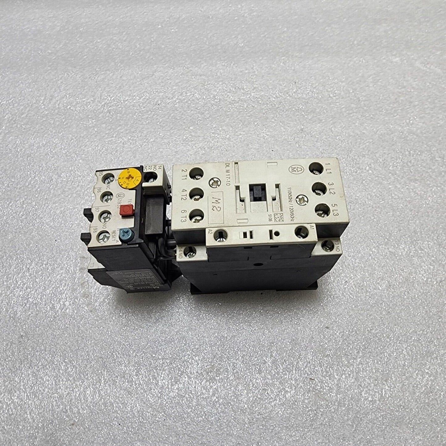 MOELLER DIL M 17-10 CIRCUIT BREAKER ZB32-16 OVERLOAD RELAY