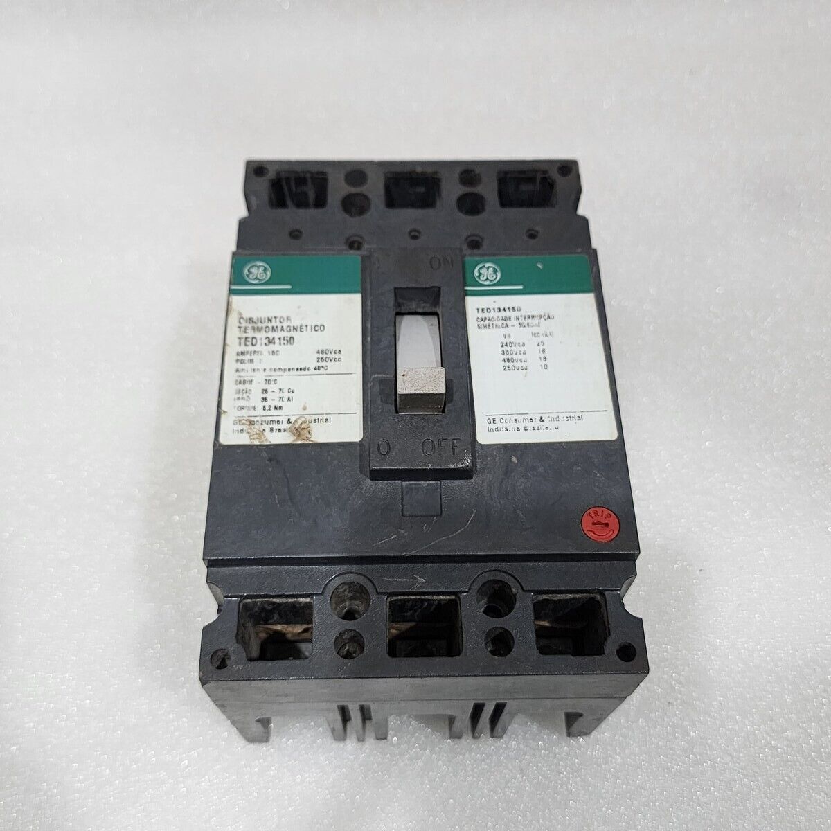 GE TED134150 3-POLE CIRCUIT BREAKER 150A GENERAL ELECTRIC