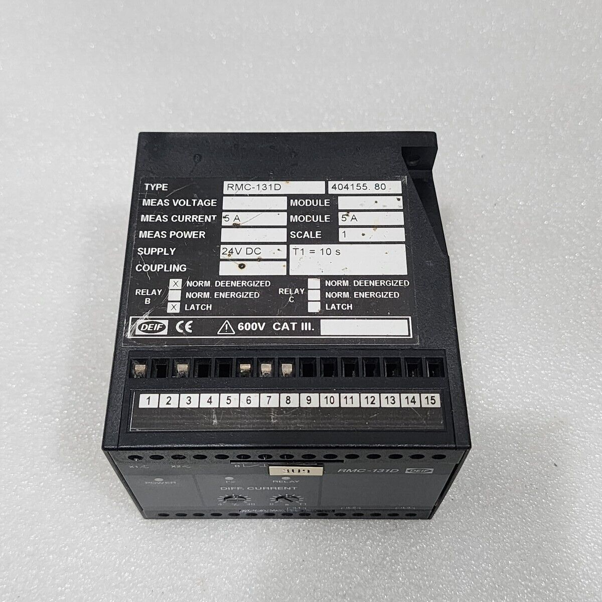 DEIF RMC-131D CURRENT RELAY 24VDC 404155.80