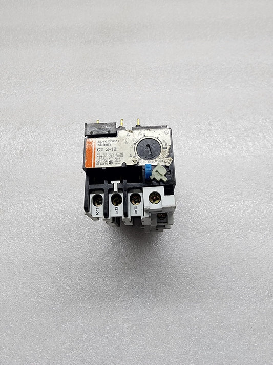 SPRECHER + SCHUH CT 3-12 THERMAL OVERLOAD RELAY 3.8-6A