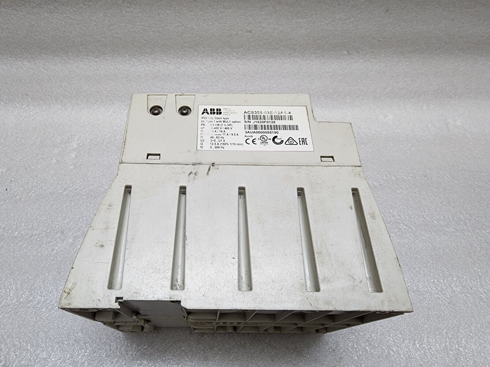 ABB ACS355-03E-12A5-4 AC DRIVE 3AUA0000058190 5.5kW 7.5HP