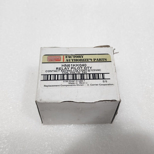 CARRIER CORPORATION HN61KK040 PILOT DUTY RELAY 12A 24V