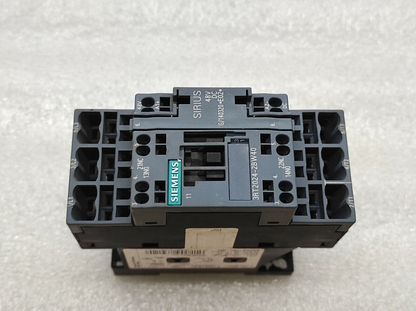 SIEMENS 3RT2024-2BW40 POWER CONTACTOR G/140320-909180 12A 48 VDC COIL