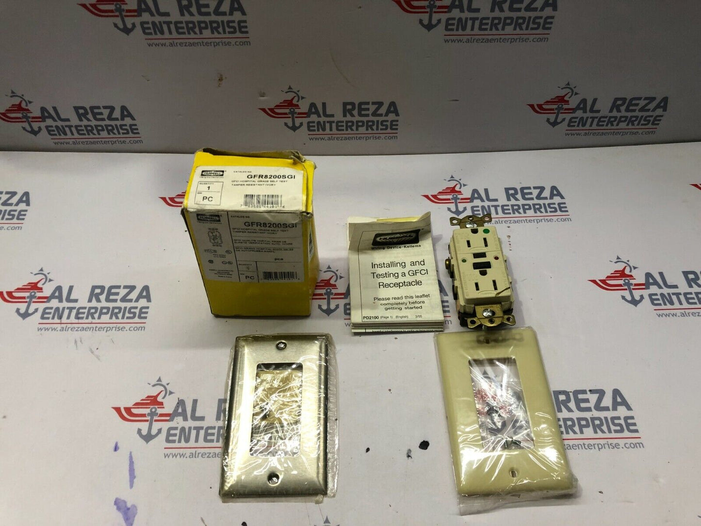 HUBBELL GFR8200SGI GFCI TEMPER RESISTANT IVORY 15A/125V