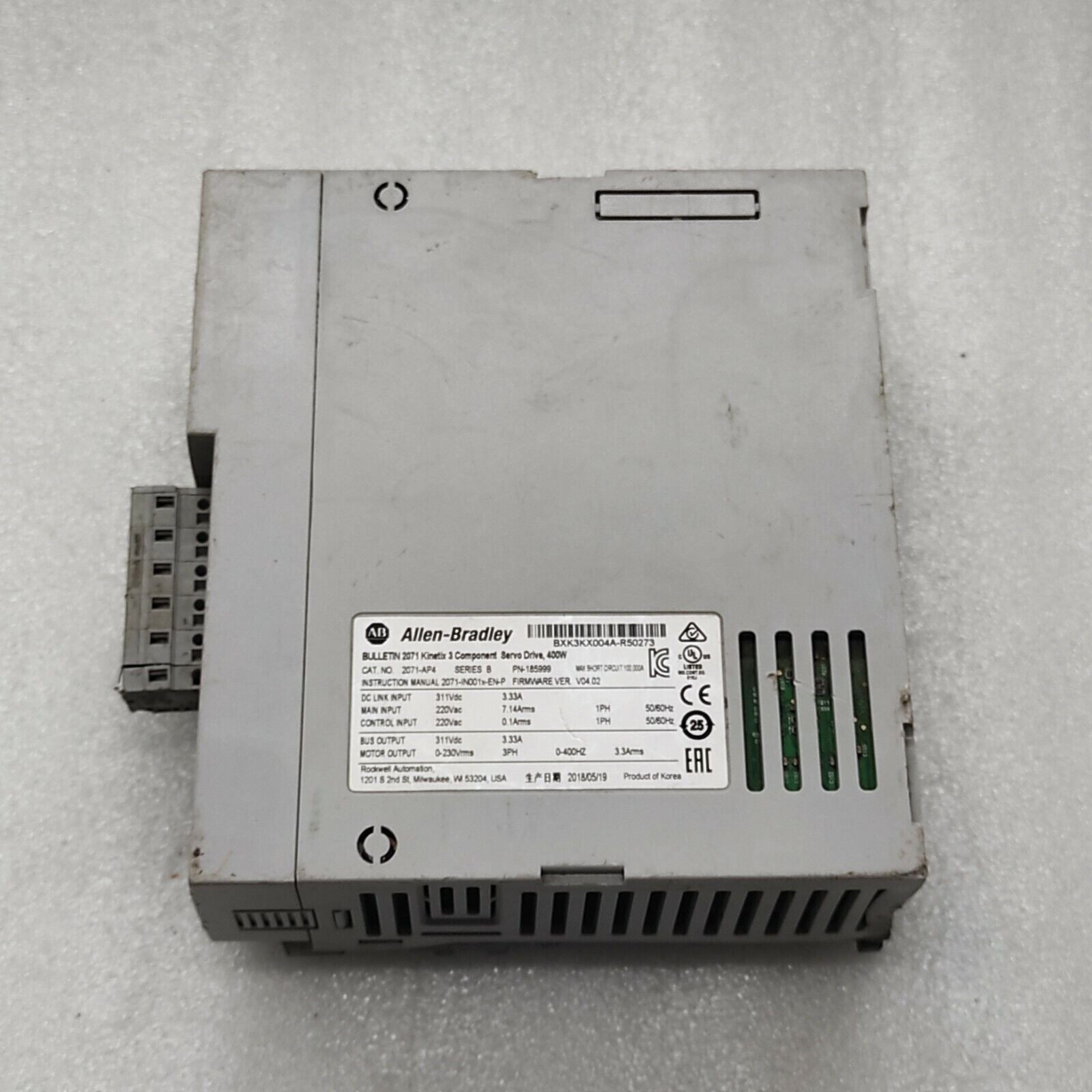 ALLEN BRADLEY 2071-AP4 SERVO DRIVE 185999