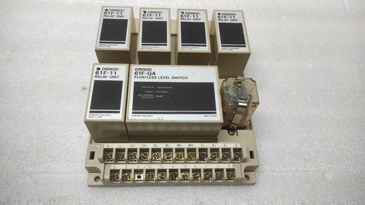 OMRON 61F-G4 FLOATLESS LEVEL SWITCH 61F-11 RELAY UNIT