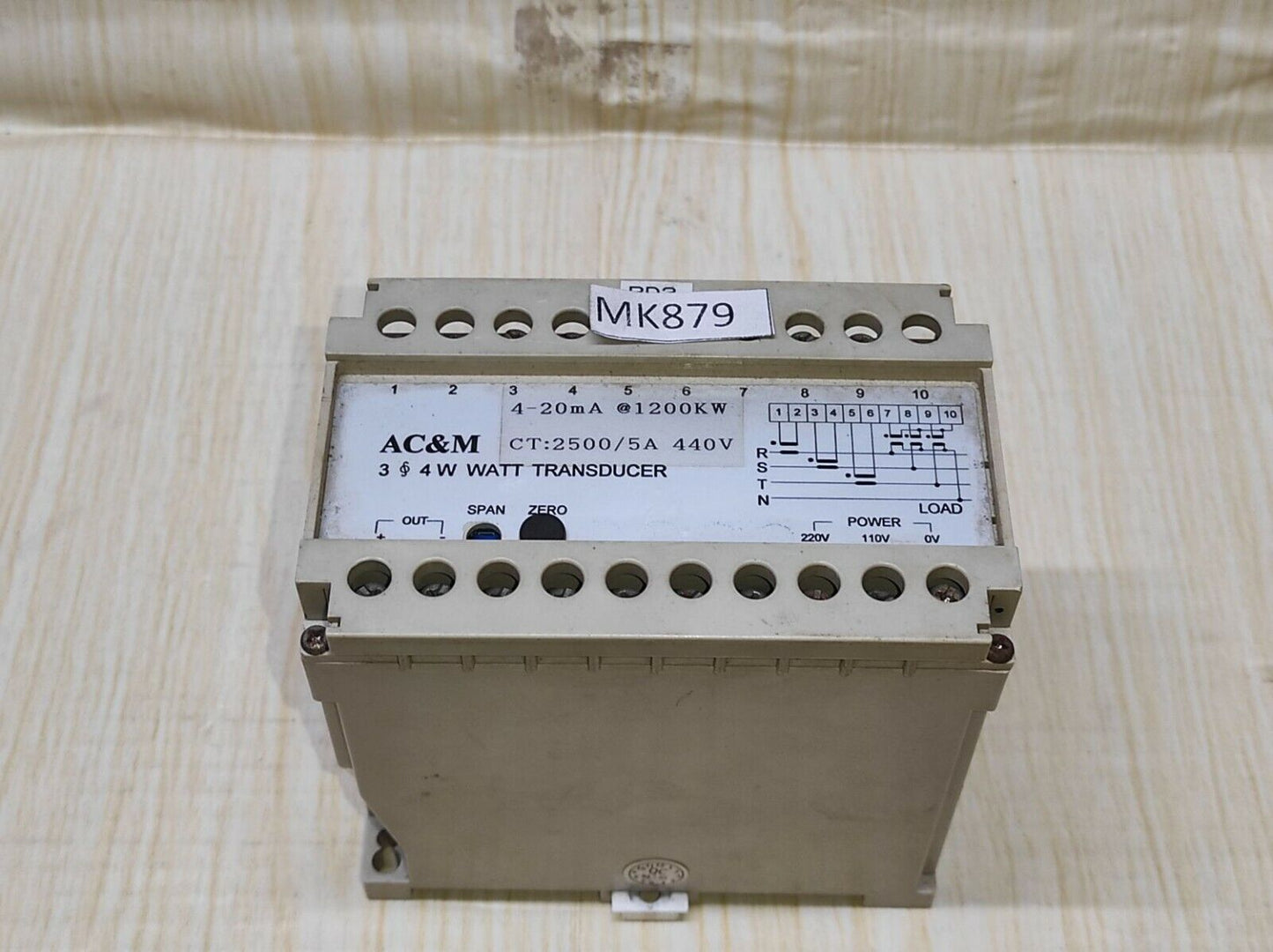 AC&M TDW-CYBACA WATT TRANSDUCER TDWCYBACA