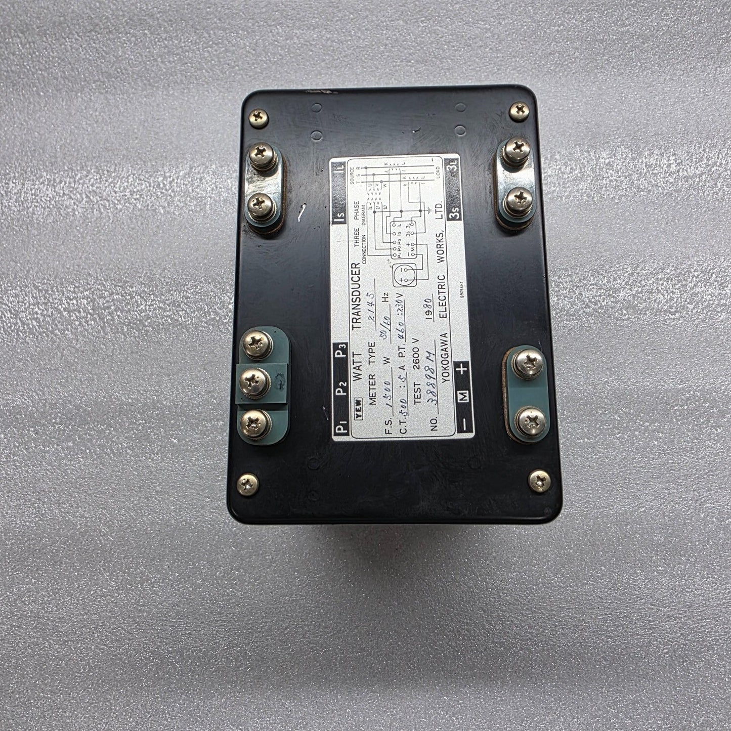 YOKOGAWA 2145 WATT TRANSDUCER CT 500/5A PT 460/230V