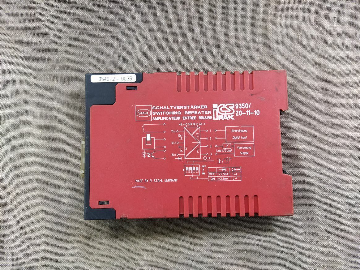Stahl 9350/20-11-10 ICS PAK Switching Repeater Module 24VDC
