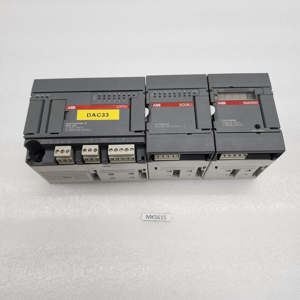 ABB 07KT51-I18 & XC08L1-B03 & XM06B5-G10 BASIC UNIT WITH I/O EXTENSION UNIT