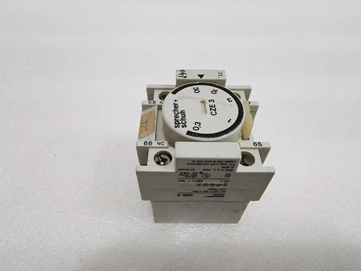 SPRECHER + SCHUH CZE3 TIME DELAY RELAY 0.3-30SEC