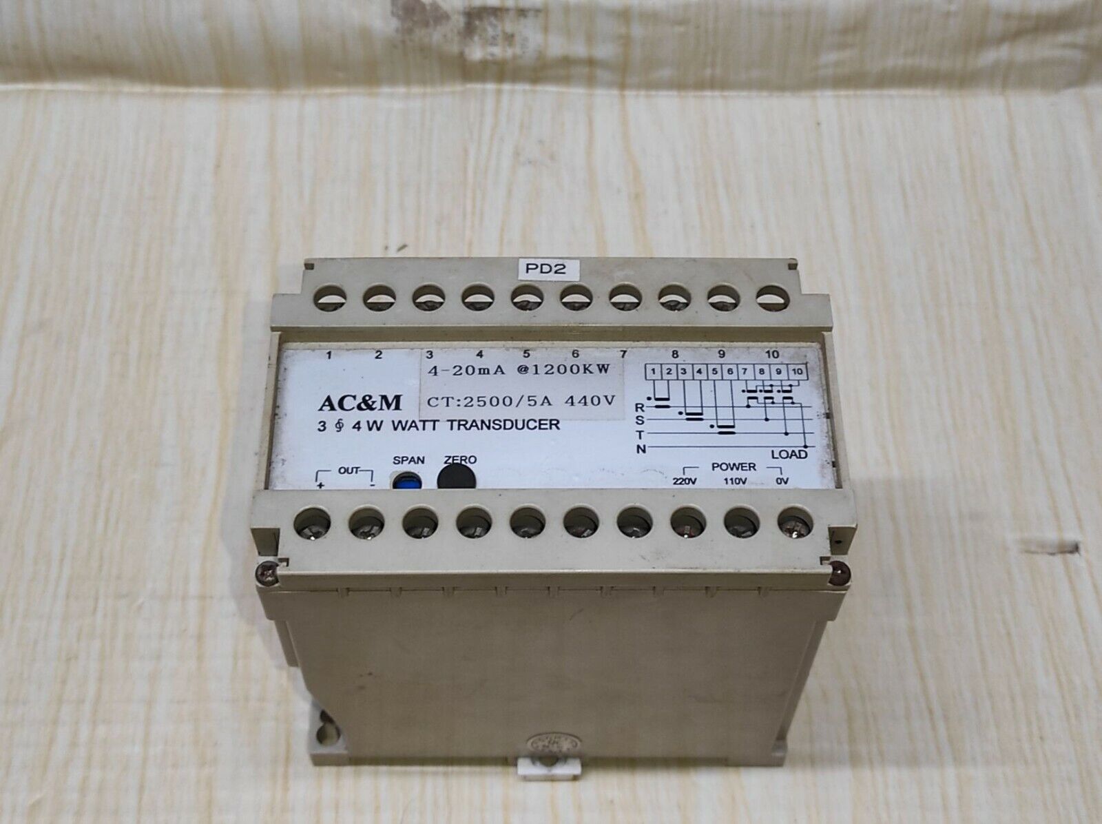 AC&M TDW-CYBACA WATT TRANSDUCER TDWCYBACA