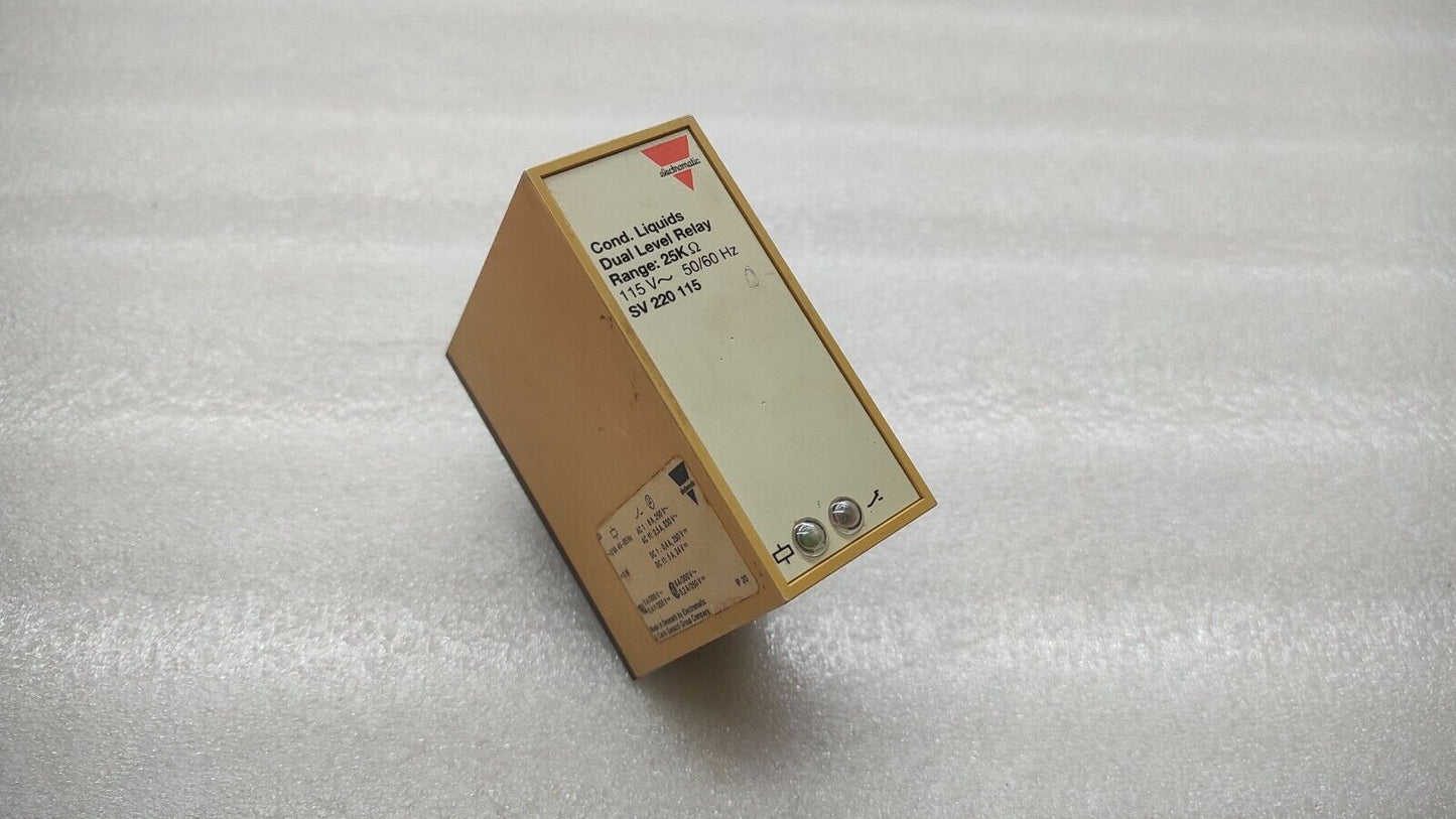ELECTROMATIC SV 220 115 COND LIQUID DUAL LEVEL RELAY 115VAC SV220115 