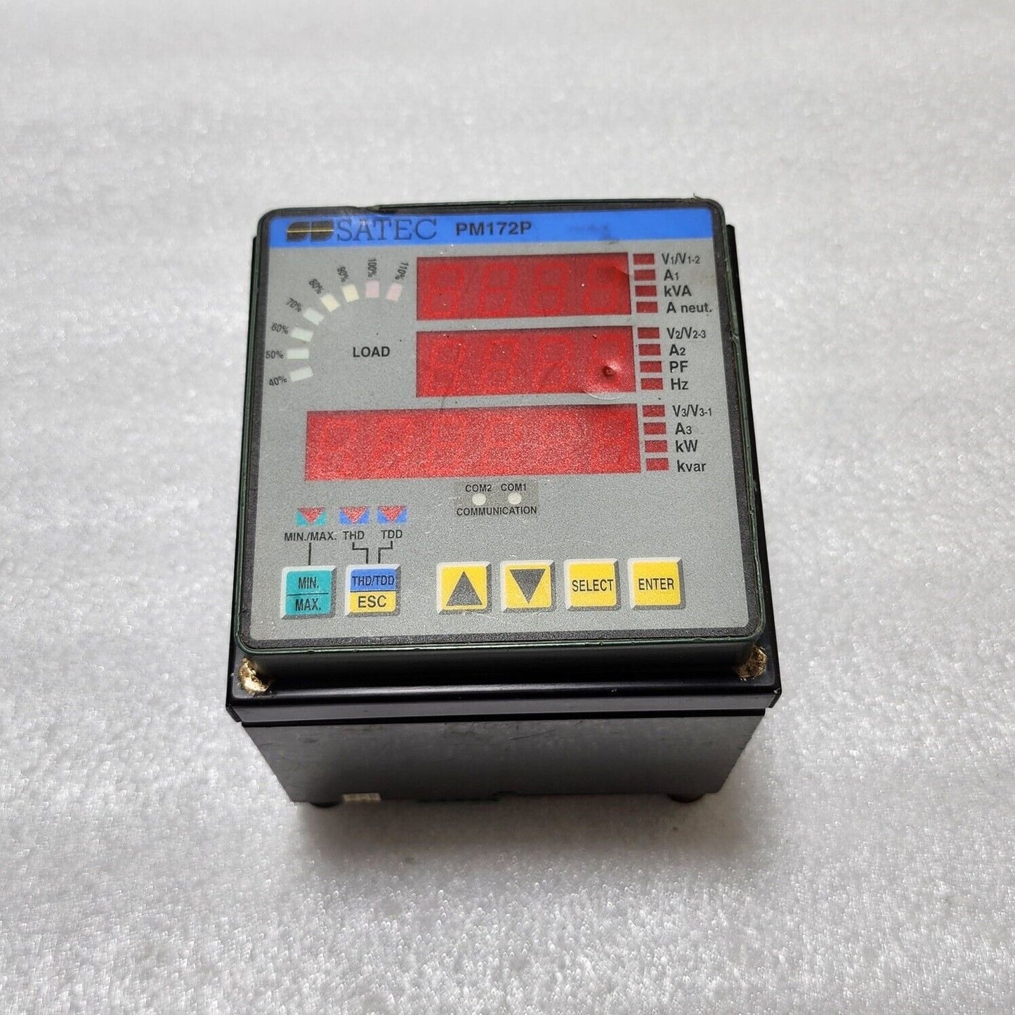 SATEC PM172P POWER & REVENUE METER 172P-BRL 90-264VAC/85-290VDC