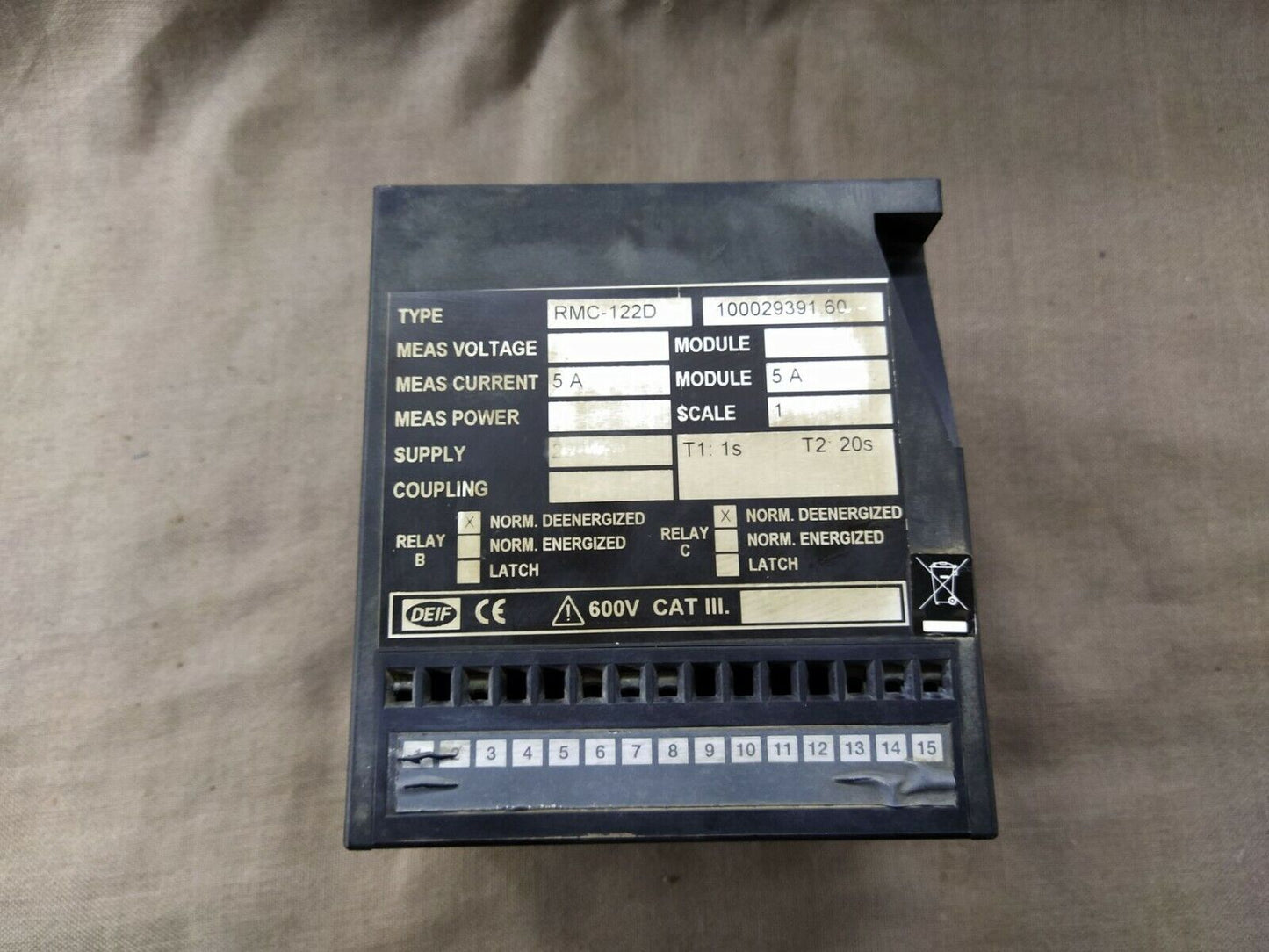 Deif RMC-122D Current and Short Circuit Relay 100029391.60