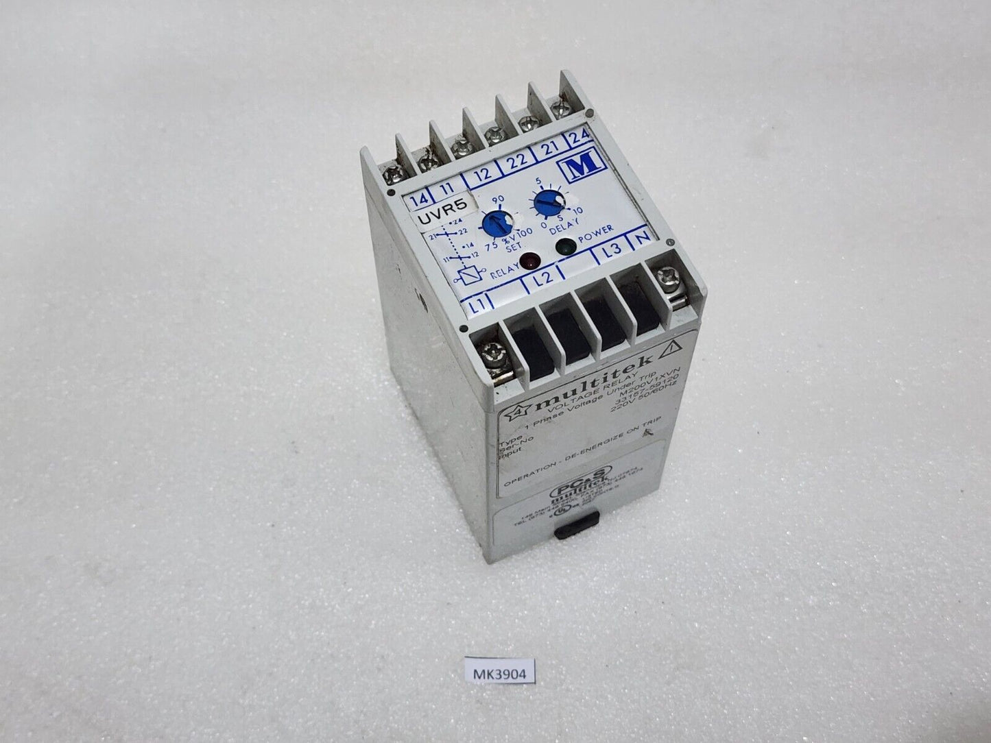 MULTITEK M200V1XVN VOLTAGE RELAY UNDER TRIP 220V