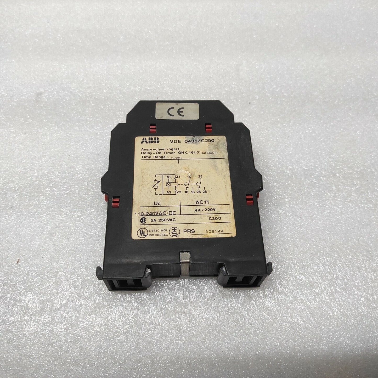 ABB C461 DELAY TIMER GHC461.0104R0004 1.5-30S 110-240VAC/DC