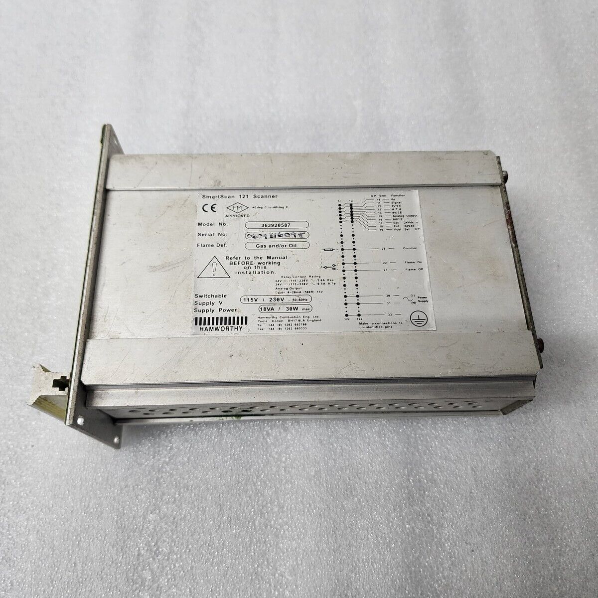 HAMWORTHY SMARTSCAN 121 FLAME SCANNER 363920587 115-230V