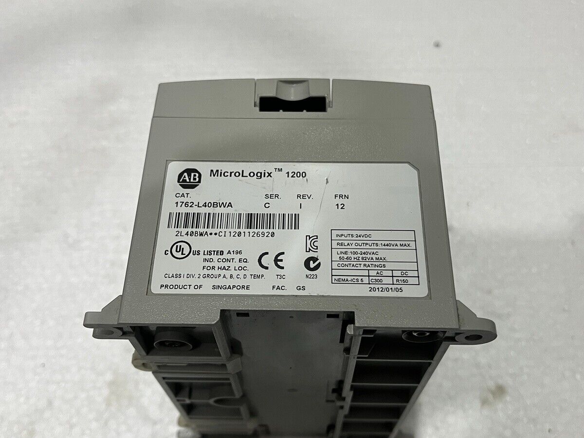 ALLEN BRADLEY CAT 1762-L40BWA MICROLOGIX 1200 SERIES C REVISION I