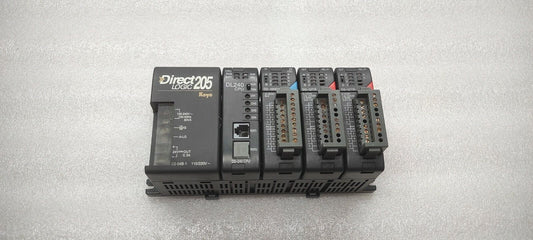 KOYO DIRECT LOGIC 205 PLC D2-04B-1 PS D2-240 CPU D2-16ND3-2 IN D2-12TR OUT