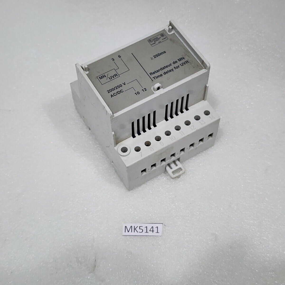 33685 NON-ADJUSTABLE TIME DELAY RELAY FOR VOLTAGE RELEASE MK 200-250V AC/DC