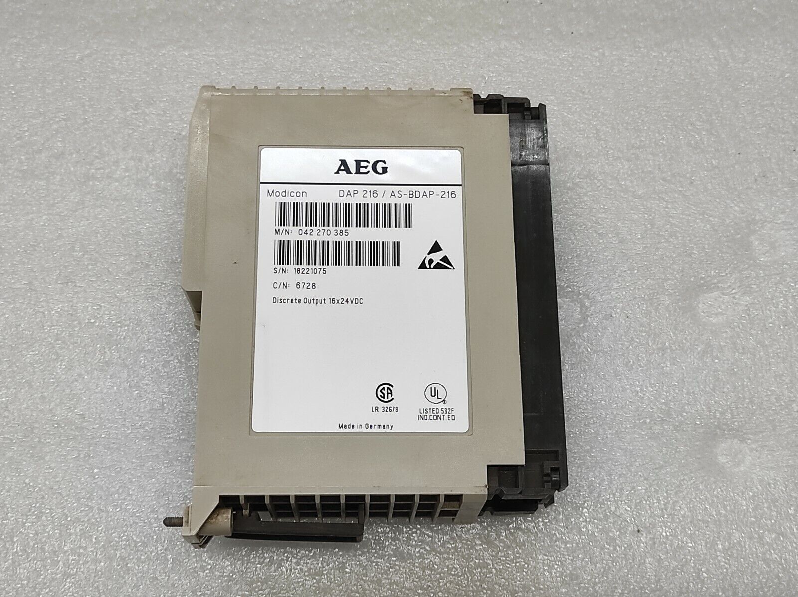 AEG MODICON DAP 216/AS-BDAP-216 OUTPUT MODULE