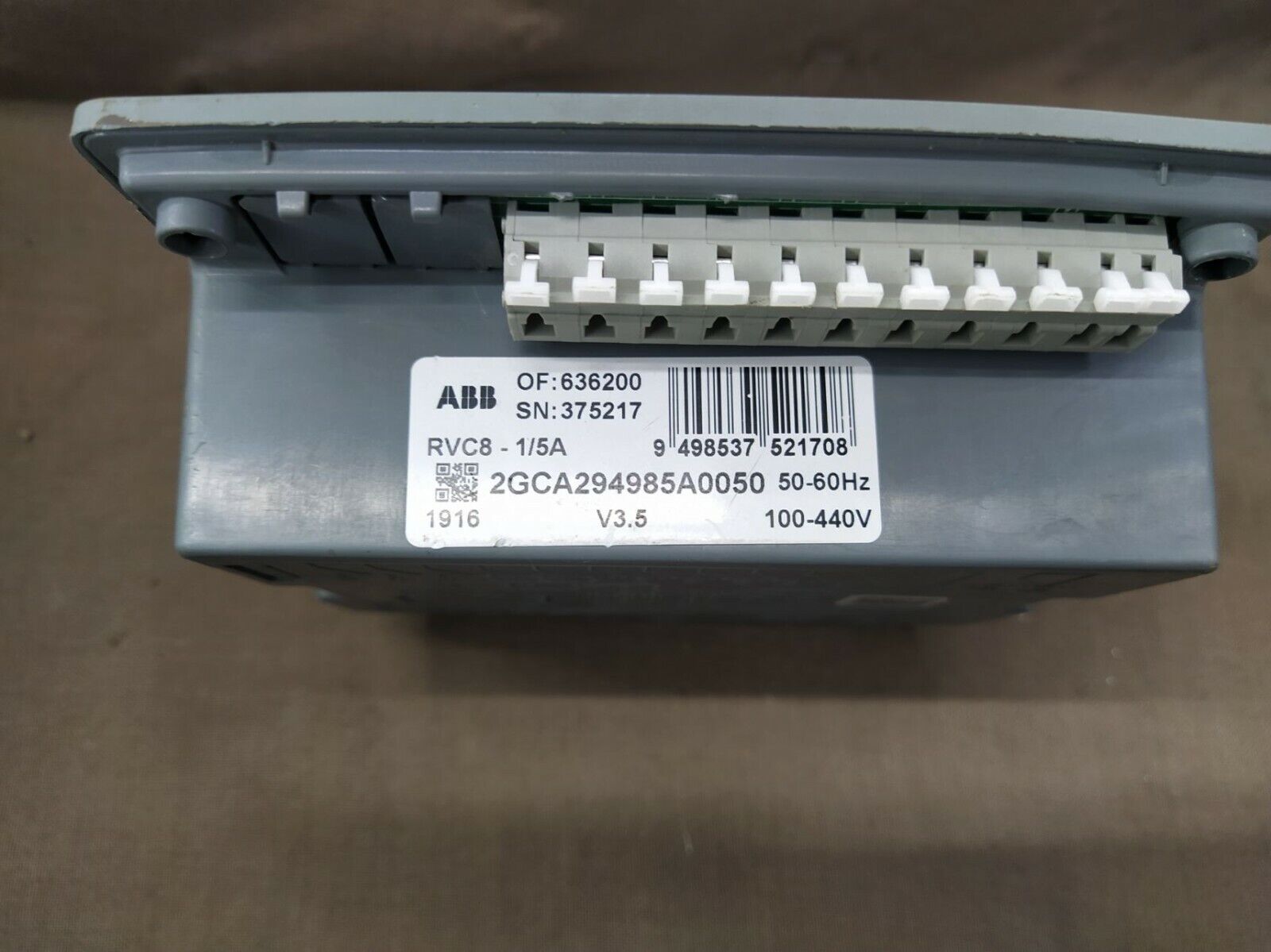 ABB RVC Power Factor Controller RVC8-1/5A 2GCA294985A0050 100-440V