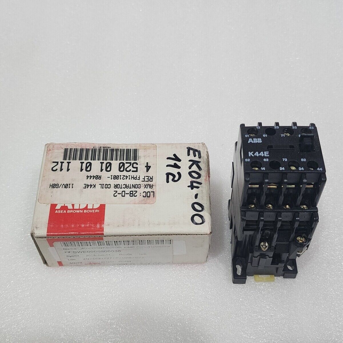 ABB K44E CONTROL RELAY FPH1421001R0444 COIL VOLTAGE 110-127V