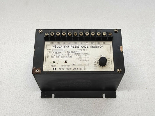 Toyo Keiki IS-3 Insulation Resistance Monitor 200-230V IS3 