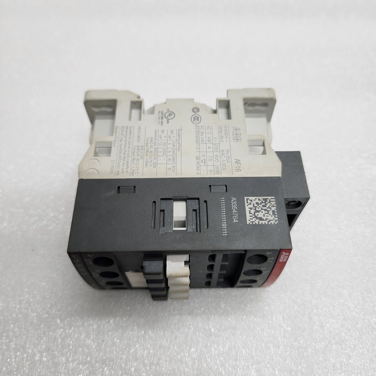 ABB AF16 3-POLE CONTACTOR 35A AF16-30-10-13 100-250V AC/DC