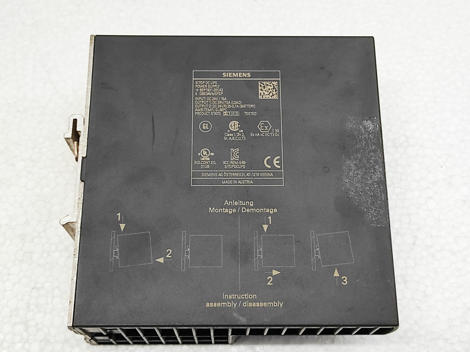 SIEMENS SITOP DC UPS POWER SUPPLY 6EP1931-2EC42