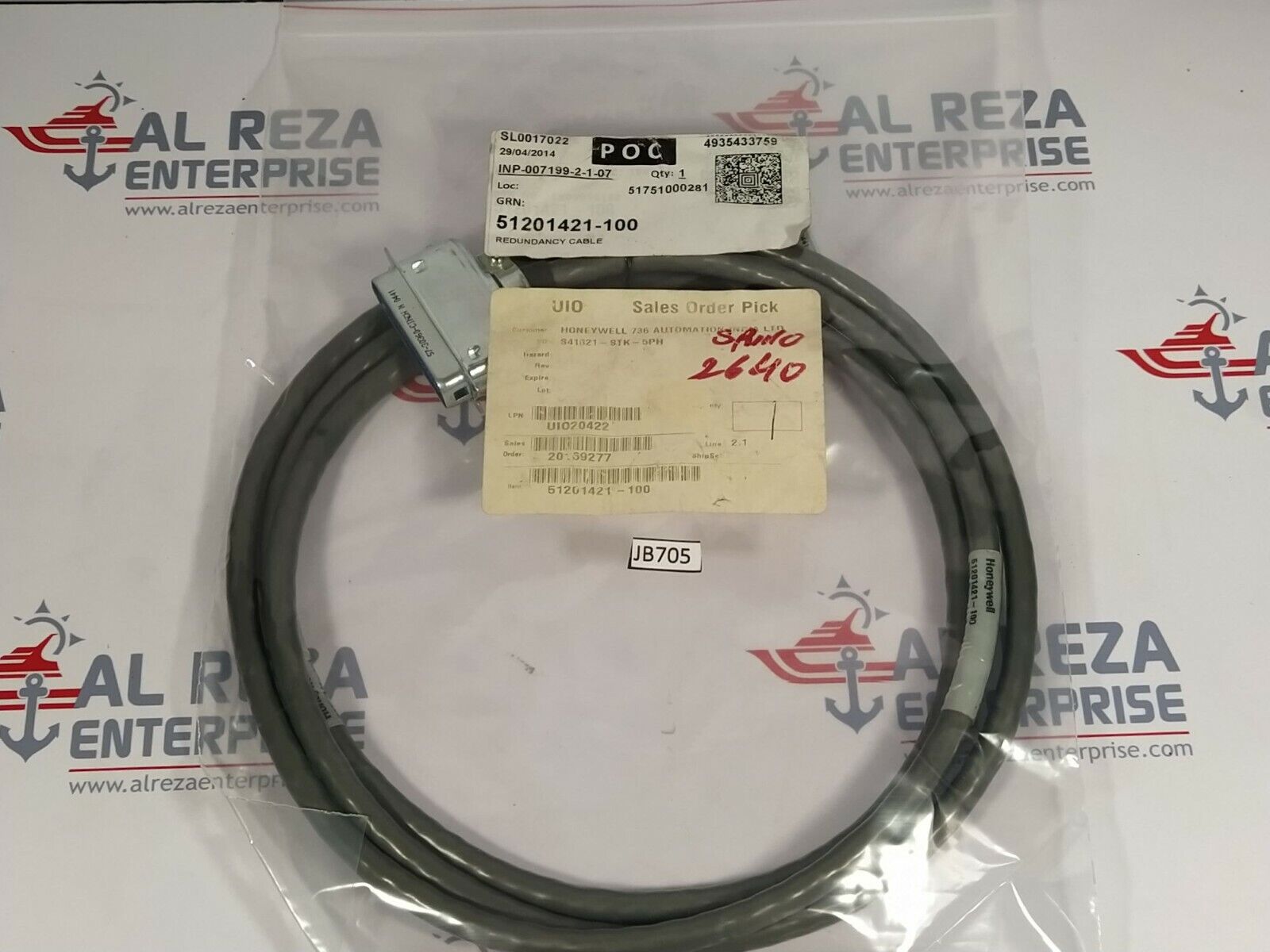 Honeywell 51201421-100 Revision D Redundancy Cable