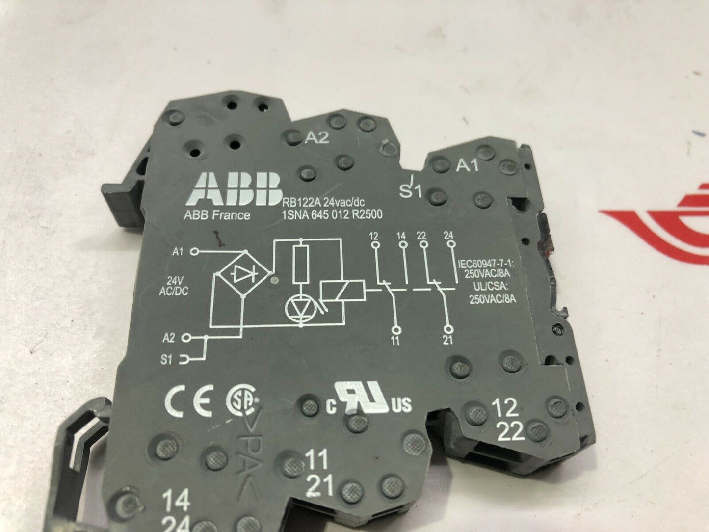 ABB RB122A 24VAC/DC INTERFACE RELAY 1SNA645012R2500