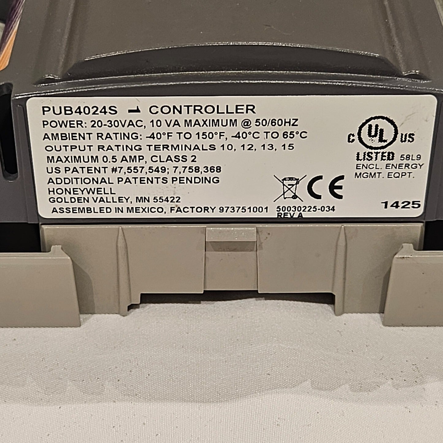 HONEYWELL PUB4024S CONTROLLER 20-30VAC