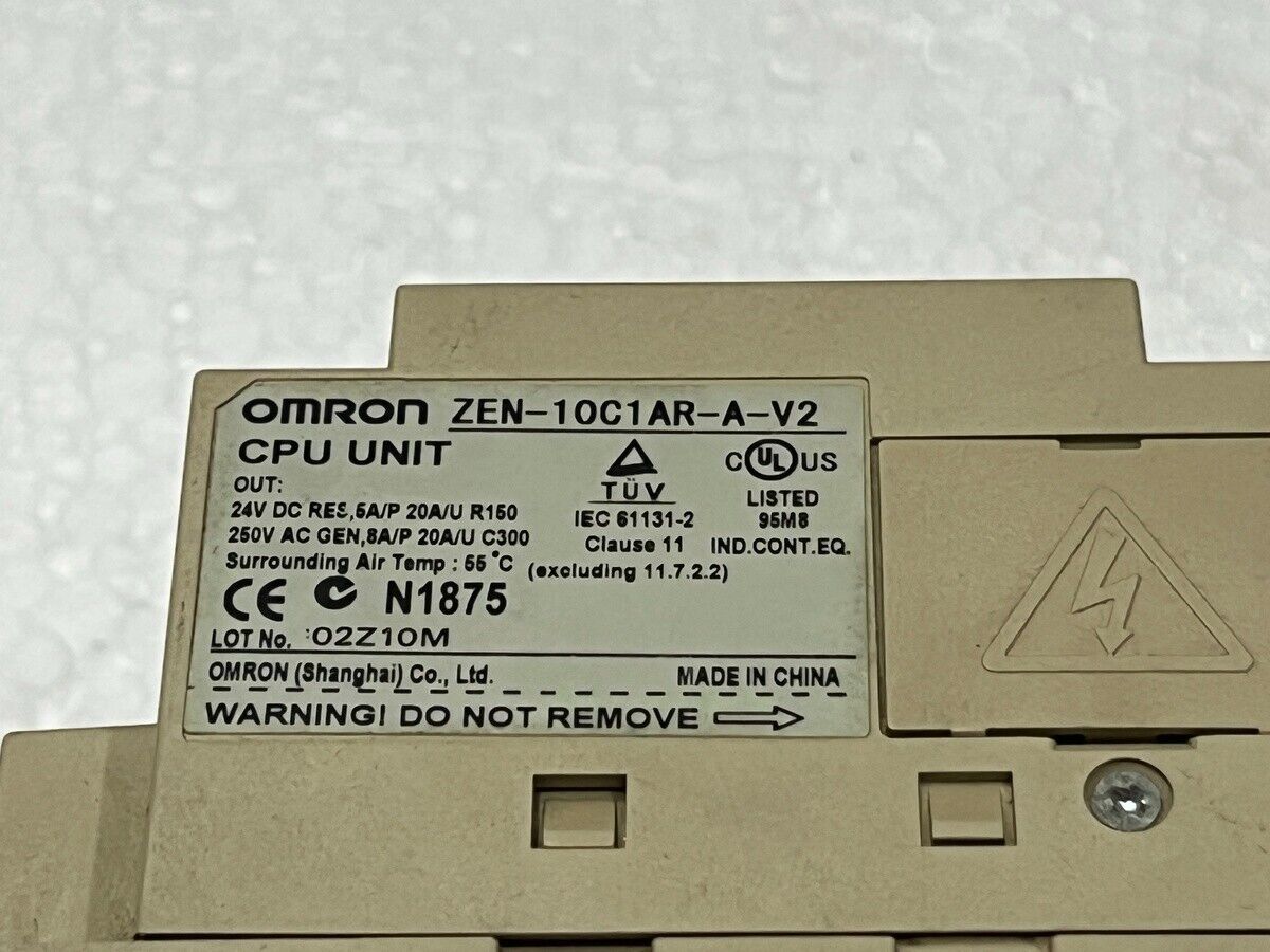 OMRON ZEN-10C1AR-A-V2 PROGRAMMABLE RELAY CPU UNIT 100-240V