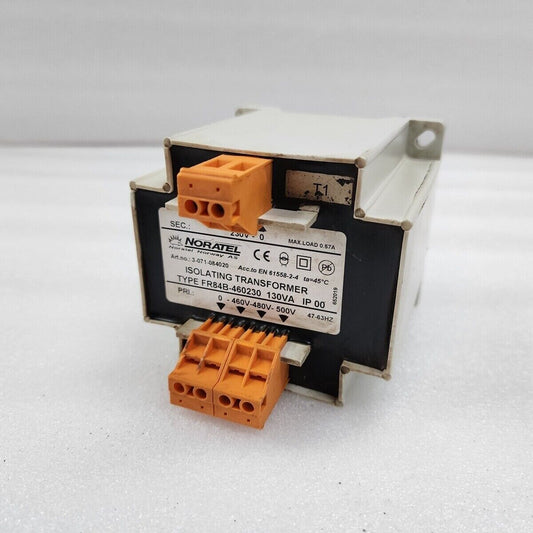 NORATEL 3-071-084020 ISOLATING TRANSFORMER 130VA FR84B-460230 230V CRACK ON BODY
