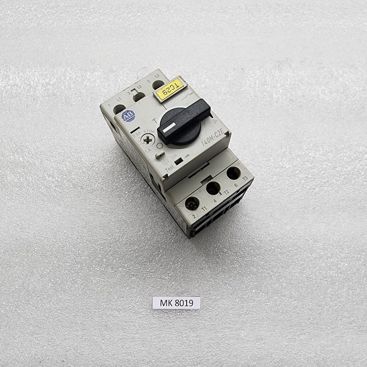 ALLEN BRADLEY CAT 140M-C2W-B25 MANUAL MOTOR STARTER 1.6-2.5A