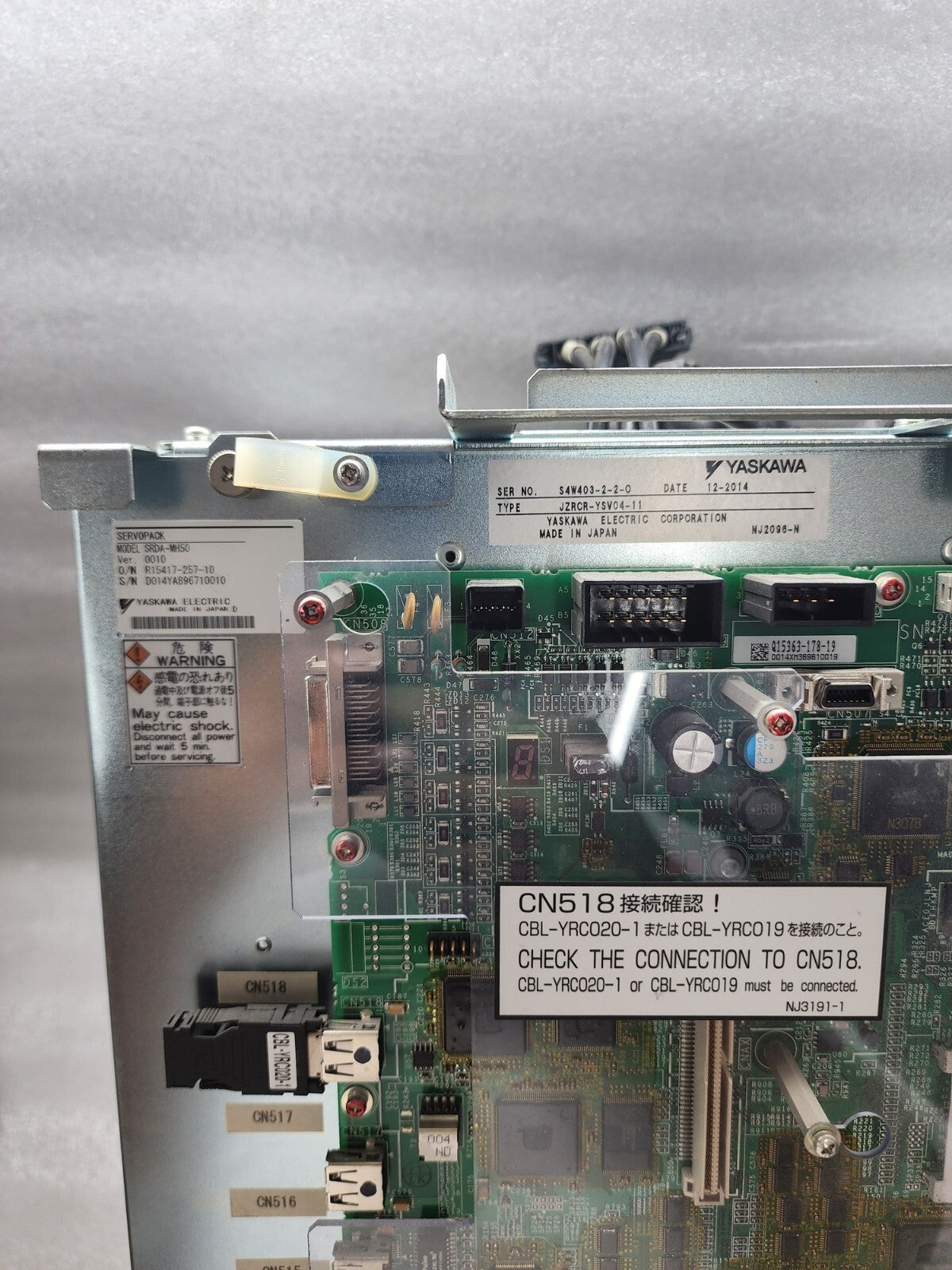 YASKAWA SRDA-MH50 SERVOPACK JZRCR-YSV04-11 MOTOMAN ROBOT DRIVE R15417-257-10