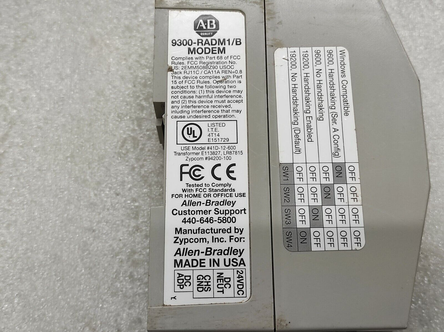 ALLEN BRADLEY 9300-RADM1/B MODEM