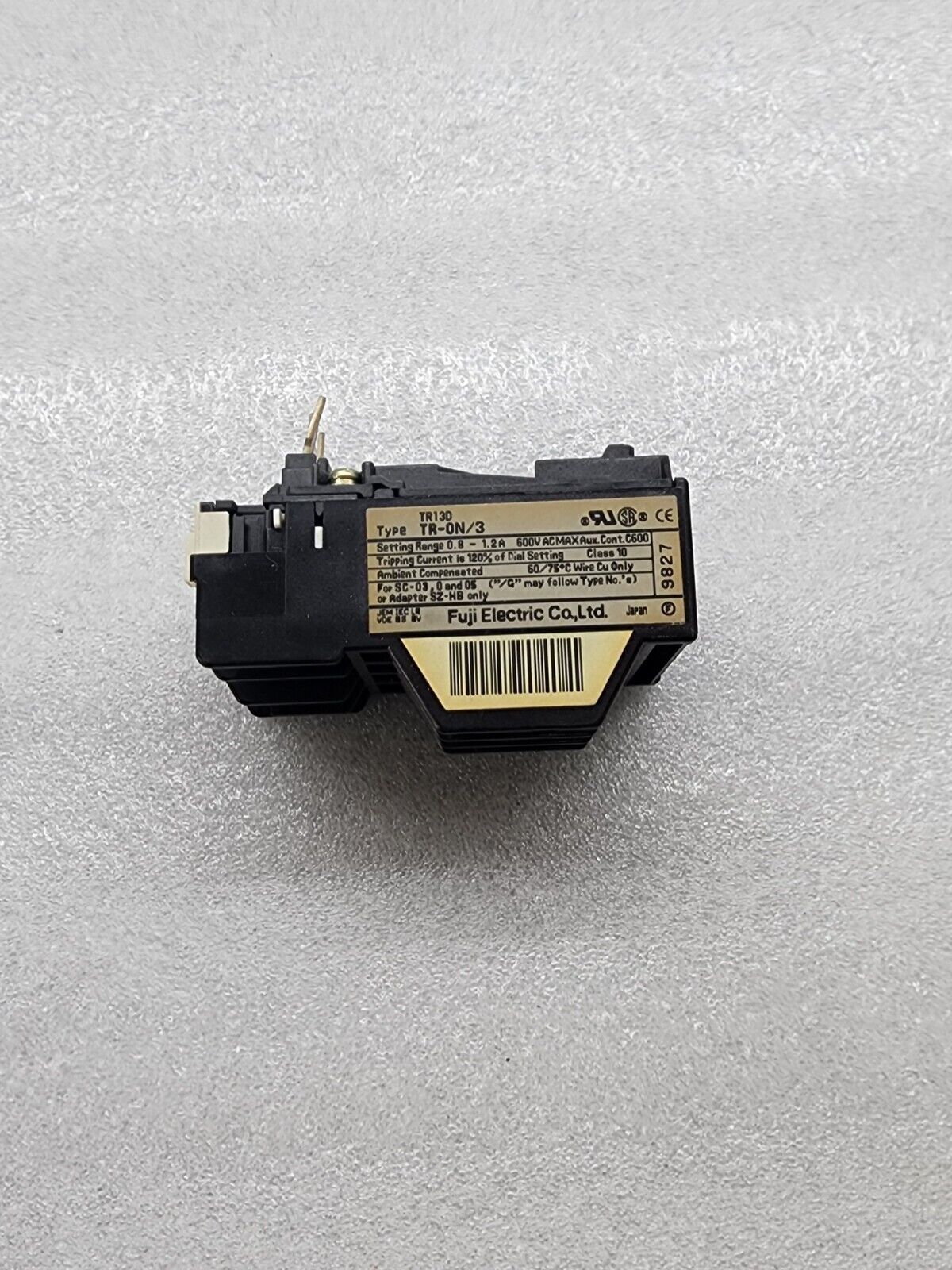 FUJI ELECTRIC TR-0N/3 OVERLOAD RELAY 0.8-1.2A NIB