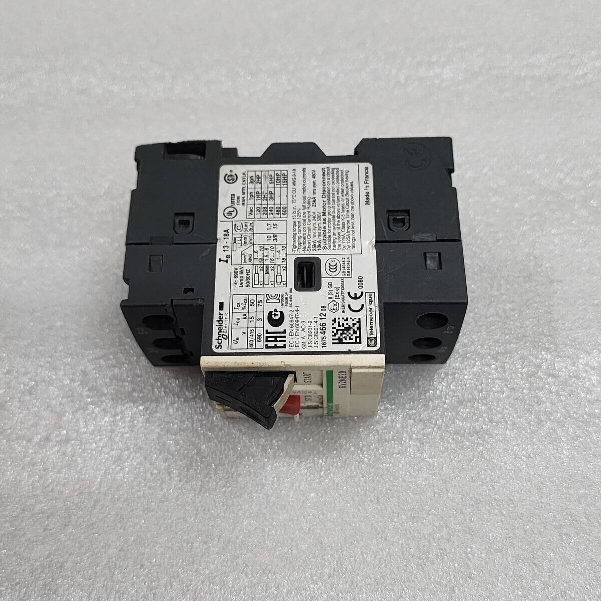 SIEMENS GV2ME20 MOTOR CIRCUIT BREAKER 13-18A