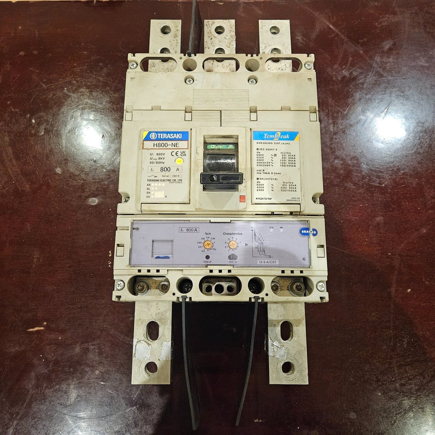 TERASAKI H800-NE 3-POLE CIRCUIT BREAKER 800A