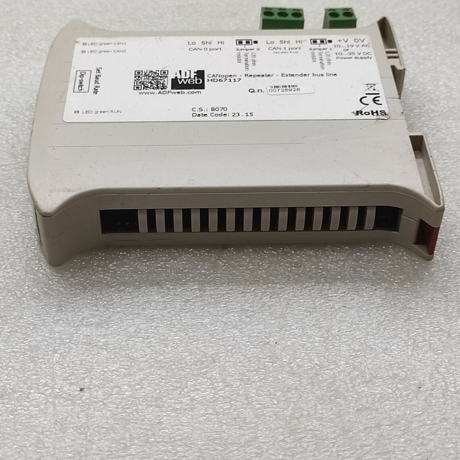 ADF WEB HD67117 CANOPEN REPEATER EXTENDER BUS LINE 10-35VDC