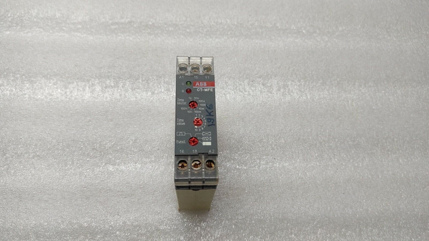 ABB CT-MFE TIME RELAY 1SVR550029R8100 24-240V AC/DC 0.05S-100H