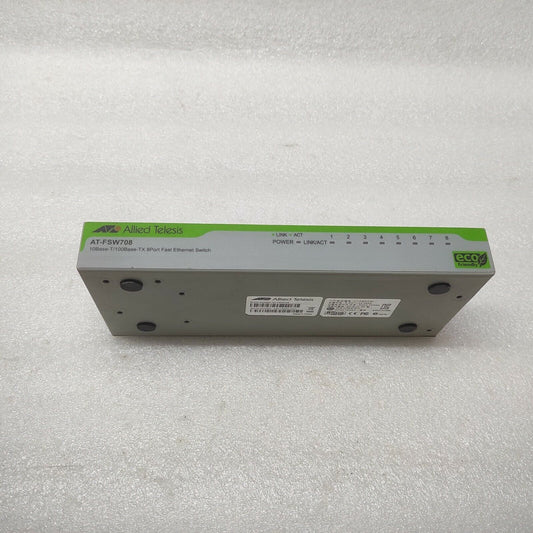 ALLIED TELESIS AT-FSW708 10BASE-T/100BASE-TX 8-PORT FAST ETHERNET SWITCH