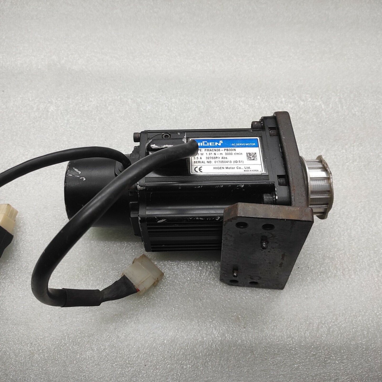 HIGEN FMACN06-PB00IN AC SERVO MOTOR 600W 3.5A 1.91N-m 3000 RPM